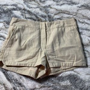Forever21 beige with gold shimmer shorts